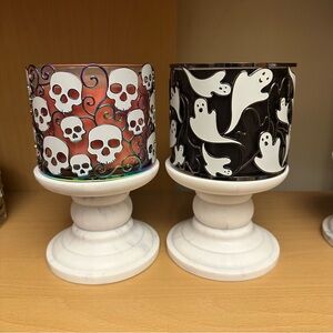 BBW Skulls & Dancing Ghosts 3-Wick Candle Holders
